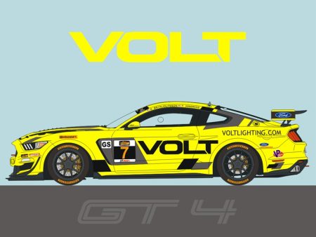 Blue Stuff Ford Mustang GT4 VOLT Racing 2018 - 1 24 Scale Cheap