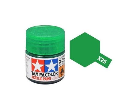 Tamiya Acrylic Mini X-25 Clear Green - 10ml Jar Discount