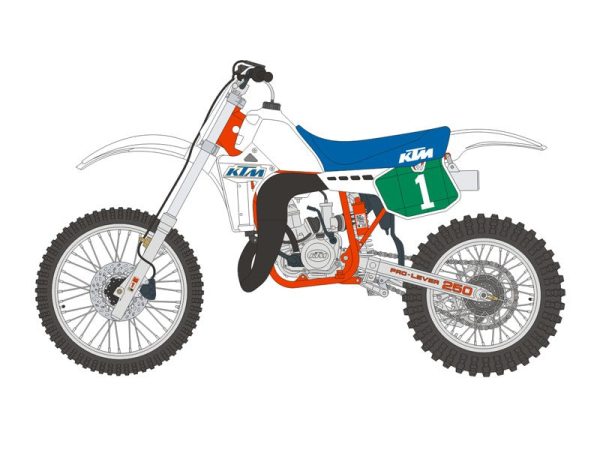 Blue Stuff KTM 250MX Moto - 1 12 Decals Online Sale