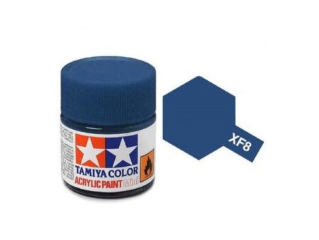 Tamiya Acrylic Mini XF-8 Flat Blue - 10ml Jar For Sale