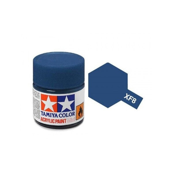 Tamiya Acrylic Mini XF-8 Flat Blue - 10ml Jar For Sale