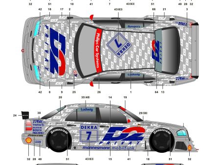 S.K. Decals AMG Mercedes C-Class DTM D2 Decals (Tamiya) - 1 24 Scale Online Sale