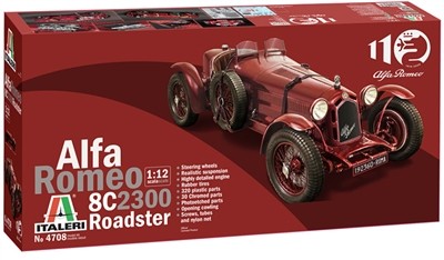 Italeri Alfa Romeo 8C 2300 (1931-1933) - Alfa Romeo 110th Anniversary - 1 12 Scale Model Kit Fashion