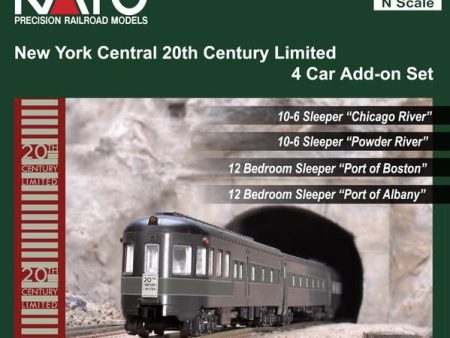 N Scale New York Central 20th Century Limited 4 Car Add-On Set For Discount