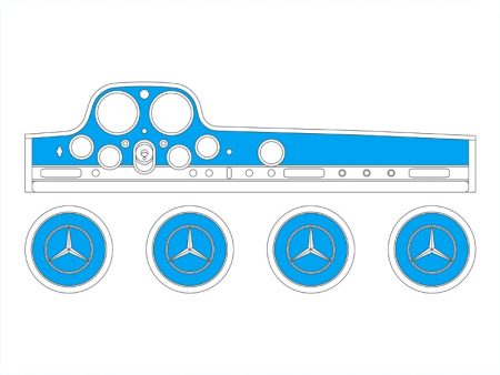 Blue Stuff MERCEDES-BENZ 300SL Dashboard & Hubcaps Decals - 1 24 Scale For Cheap