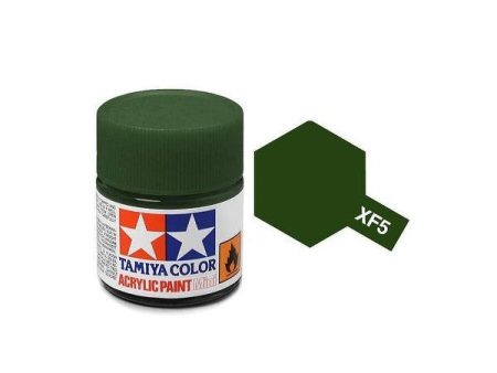 Tamiya Acrylic Mini XF-5 Flat Green - 10ml Jar Supply