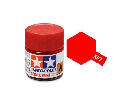 Tamiya Acrylic Mini XF-7 Flat Red - 10ml Jar Supply