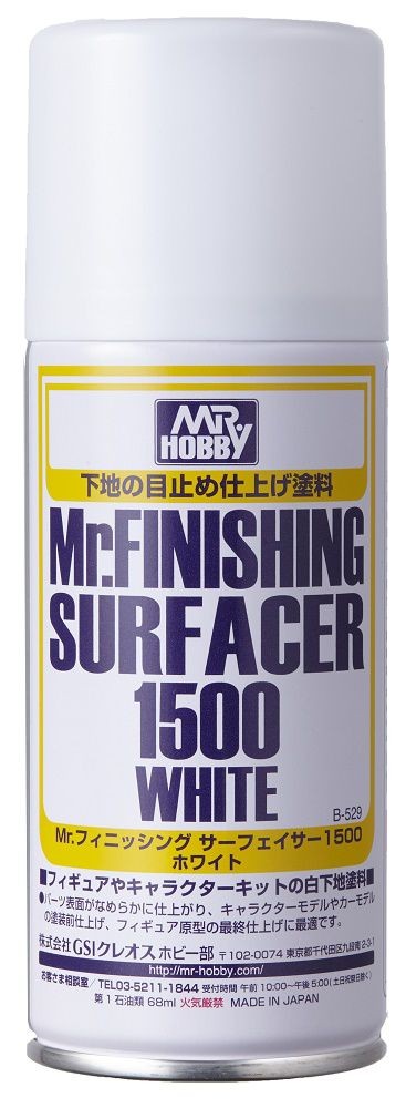 Mr Hobby - Mr. Finishing Surfacer White 1500  - 180ml Spray - B529 Online